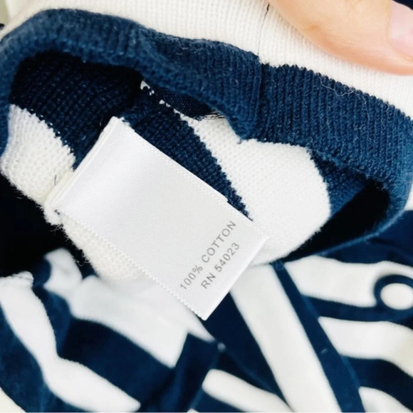 BANANA REPUBLIC Nautical Navy‎ Blue Striped Jacket Size Small - Picture 5 of 8